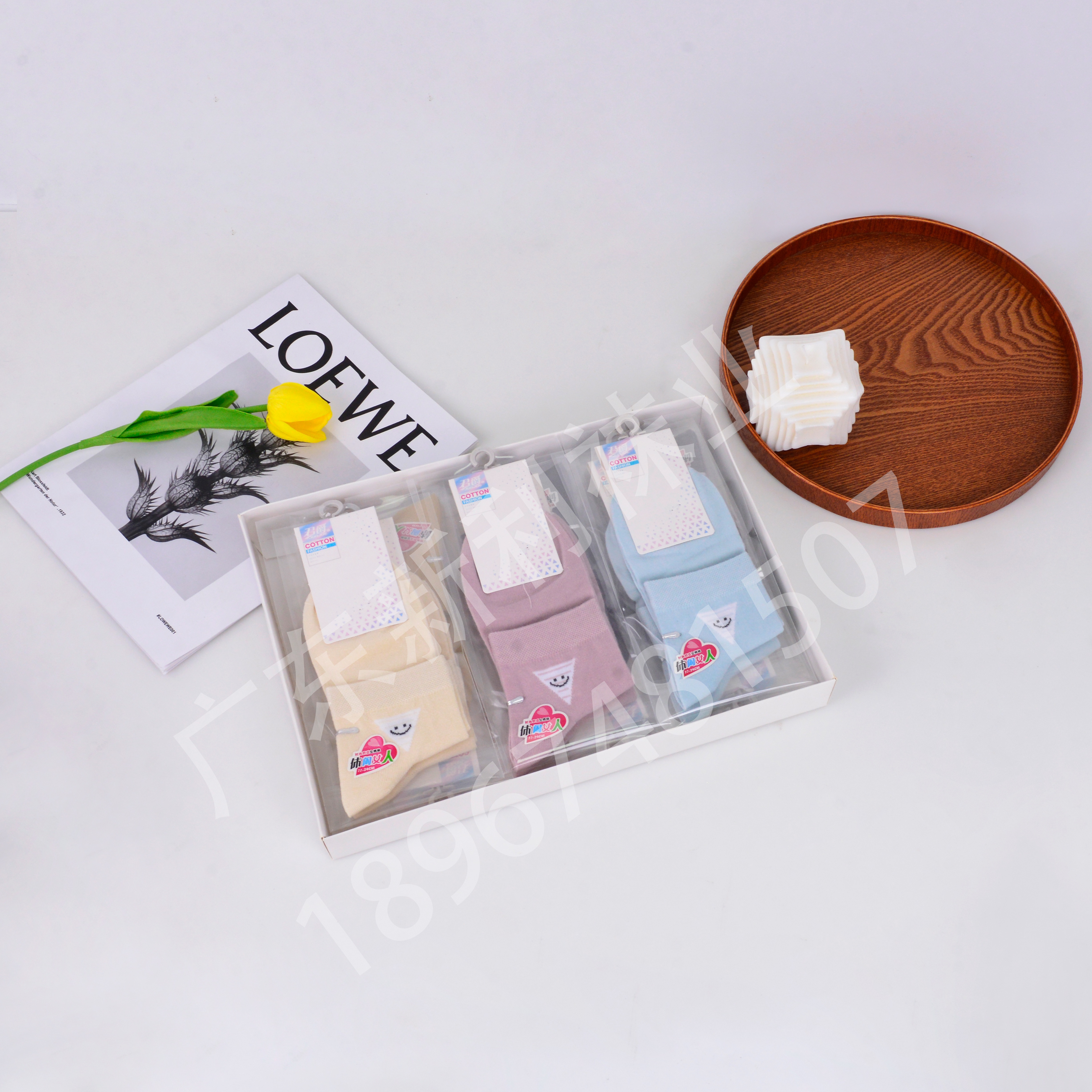 2022 new factory sales 12 pairs of breathable female socks with comfortable fresh socks wholesale thumbnail
