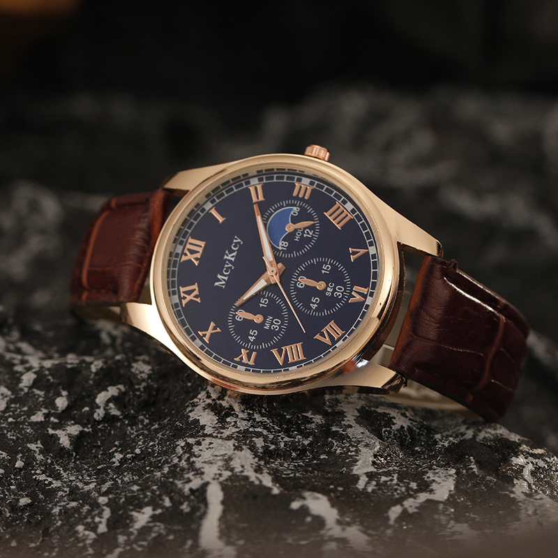 McyKcy品牌手表厂家批发跨境外贸石英表双历防水男士手表抖音男表外贸新款手表定制加工详情7