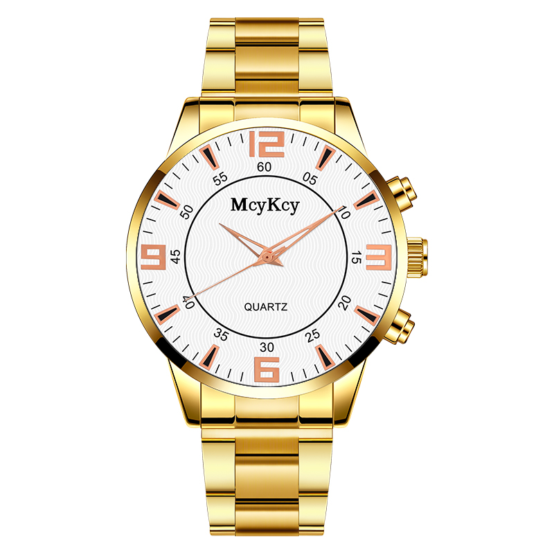 Fashion direct for cross-border gift watch hot sun grain steel belt watch men's quartz watch manufacturers wholesale