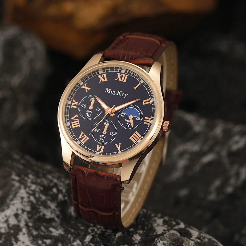 McyKcy品牌手表厂家批发跨境外贸石英表双历防水男士手表抖音男表外贸新款手表定制加工详情5