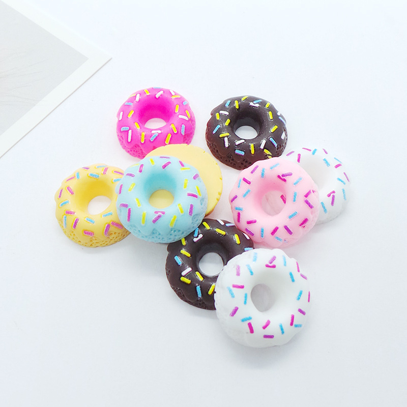 (Pack 500) Resin Material Simulation Donut Accessories Diy Cream Glue Phone Case Patch Slime Filler Application Scenario
