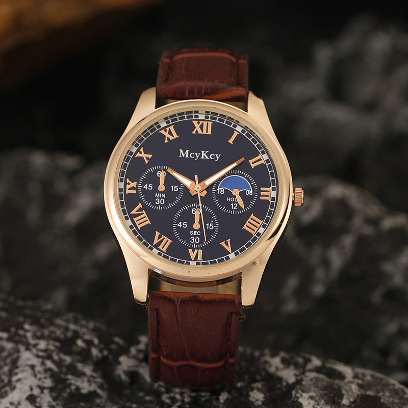 McyKcy品牌手表厂家批发跨境外贸石英表双历防水男士手表抖音男表外贸新款手表定制加工详情4