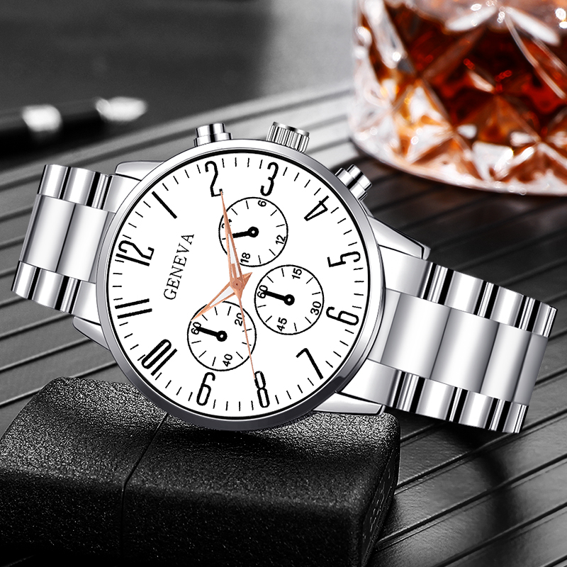 Factory direct sales simple business steel belt watches foreign trade spot watches men's quartz watches gifts men's watches wholesale McyKcy brand watches custom stall supply