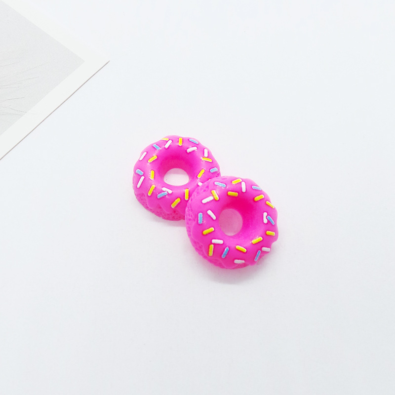 (Pack 500) Resin Material Simulation Donut Accessories Diy Cream Glue Phone Case Patch Slime Filler Item Picture