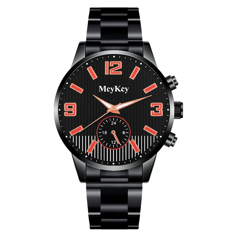 New brand business men's watch wholesale network red steel belt quartz watch Tiktok live business men's watch manufacturers straight spot wholesale thumbnail