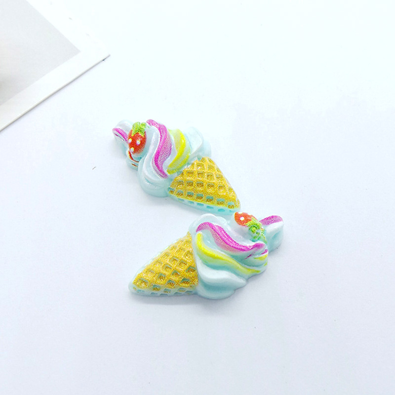 (Pack 500) Fat Accessories Diy Food Play Strawberry Ice Cream Cone Handmade Hairpin Leather Band Brooch Material Mobile Phone Case Accessories details Picture