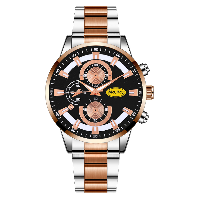 Brand direct sales of new steel belt watches foreign trade spot watches men's quartz watches gifts men's watches wholesale McyKcy brand watches customized
