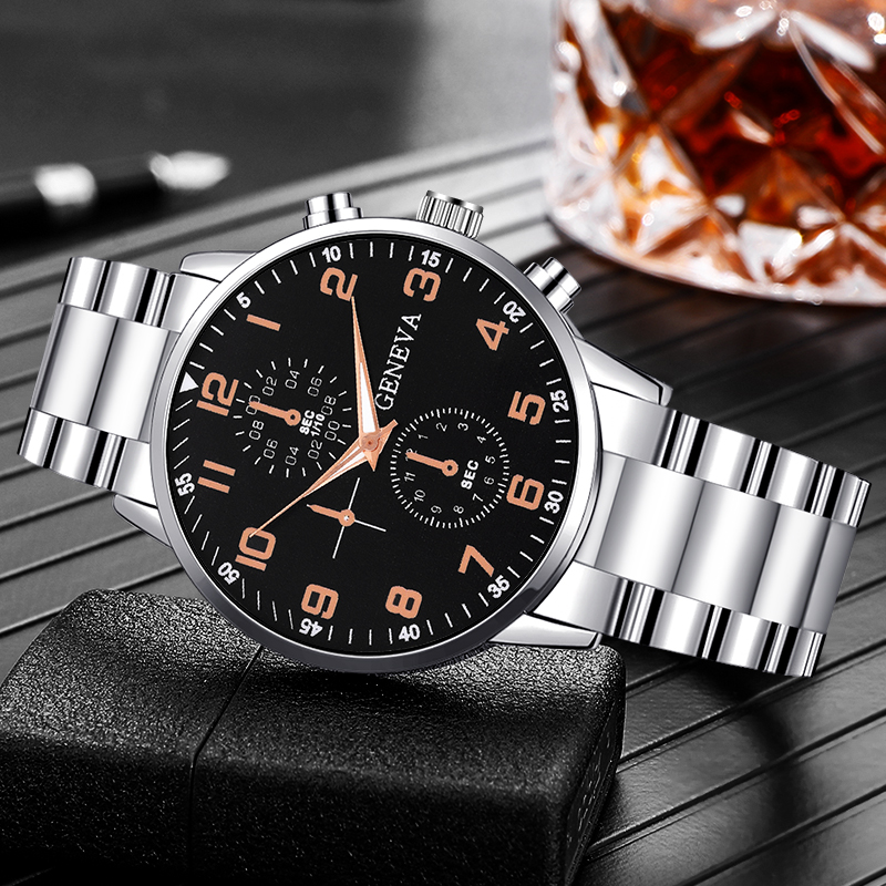 McyKcy brand manufacturers direct business three eyes steel belt watches foreign trade spot watches men's quartz watches gifts men's watches wholesale watches custom stall supply
