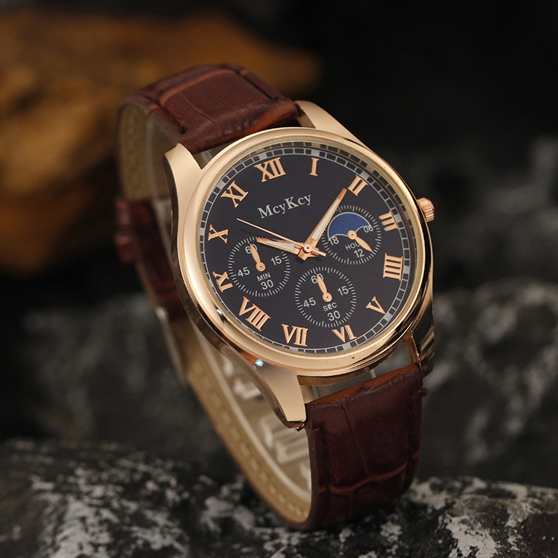 McyKcy品牌手表厂家批发跨境外贸石英表双历防水男士手表抖音男表外贸新款手表定制加工详情6