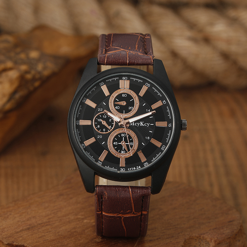 New watch manufacturers wholesale cross-border foreign trade quartz watch double calendar waterproof men's watch Tiktok men's watch foreign trade new watch custom processing custom brand