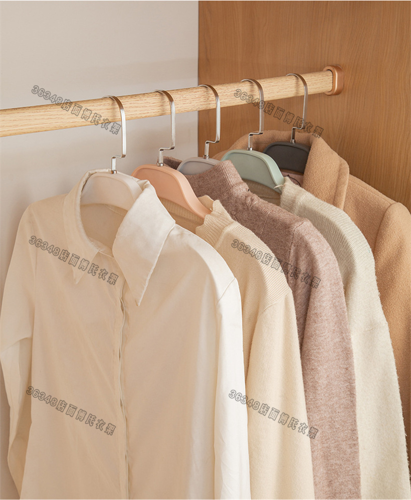 衣架无痕家用晾衣服撑子多功能挂晒衣撑塑料晾衣架子宽肩晾衣架挂家用防肩角晾衣架子衣挂不起包无痕角防滑宽肩服装店衣架衣晒橘红详情13