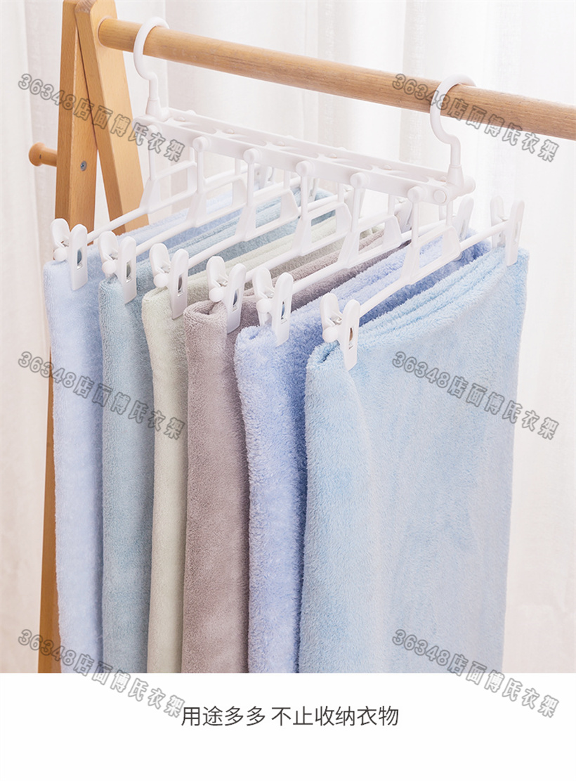 裤架裤夹家用裤子衣架多层魔术裤架折叠多功能挂裤子裙子无痕衣架裤架裤夹家用挂裤子架收纳衣挂jk衣架多功能无痕强力裙架子蓝色详情4