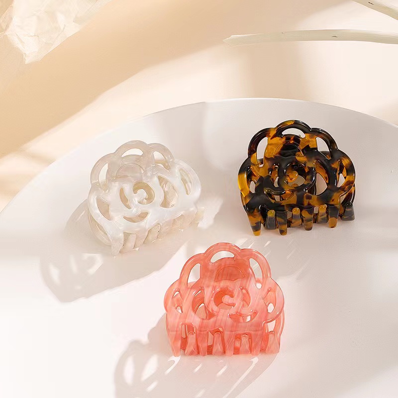 Sweet simple hair clip wholesale literary and artistic retro temperament hair grab clip small acetate girl high ponytail clip thumbnail