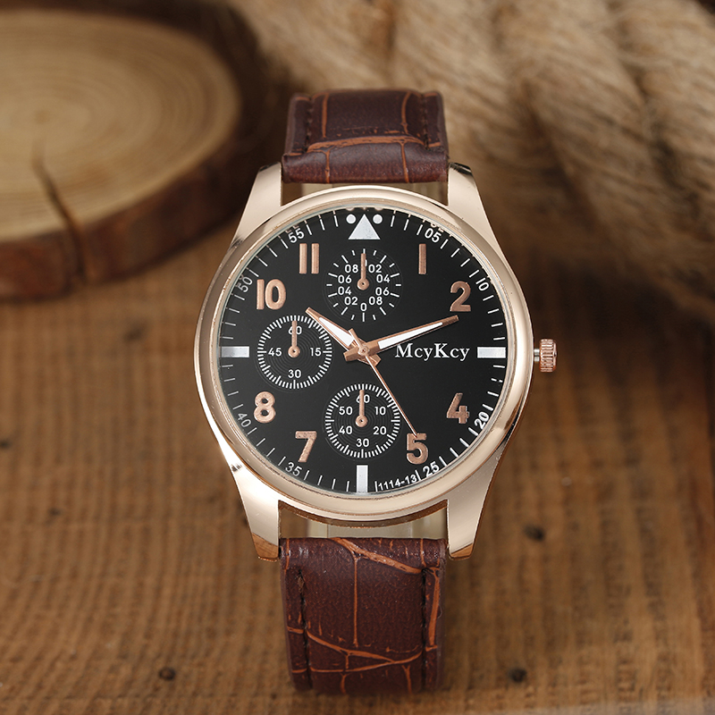 Watch manufacturers wholesale cross-border foreign trade quartz watch double calendar waterproof men's watch Tiktok men's watch foreign trade new watch custom LOGO processing