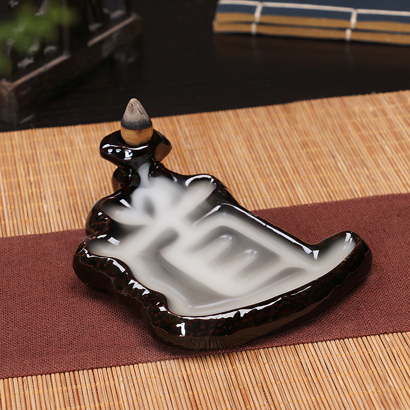 Reverse flow incense burner ceramic creative ceramic decoration
