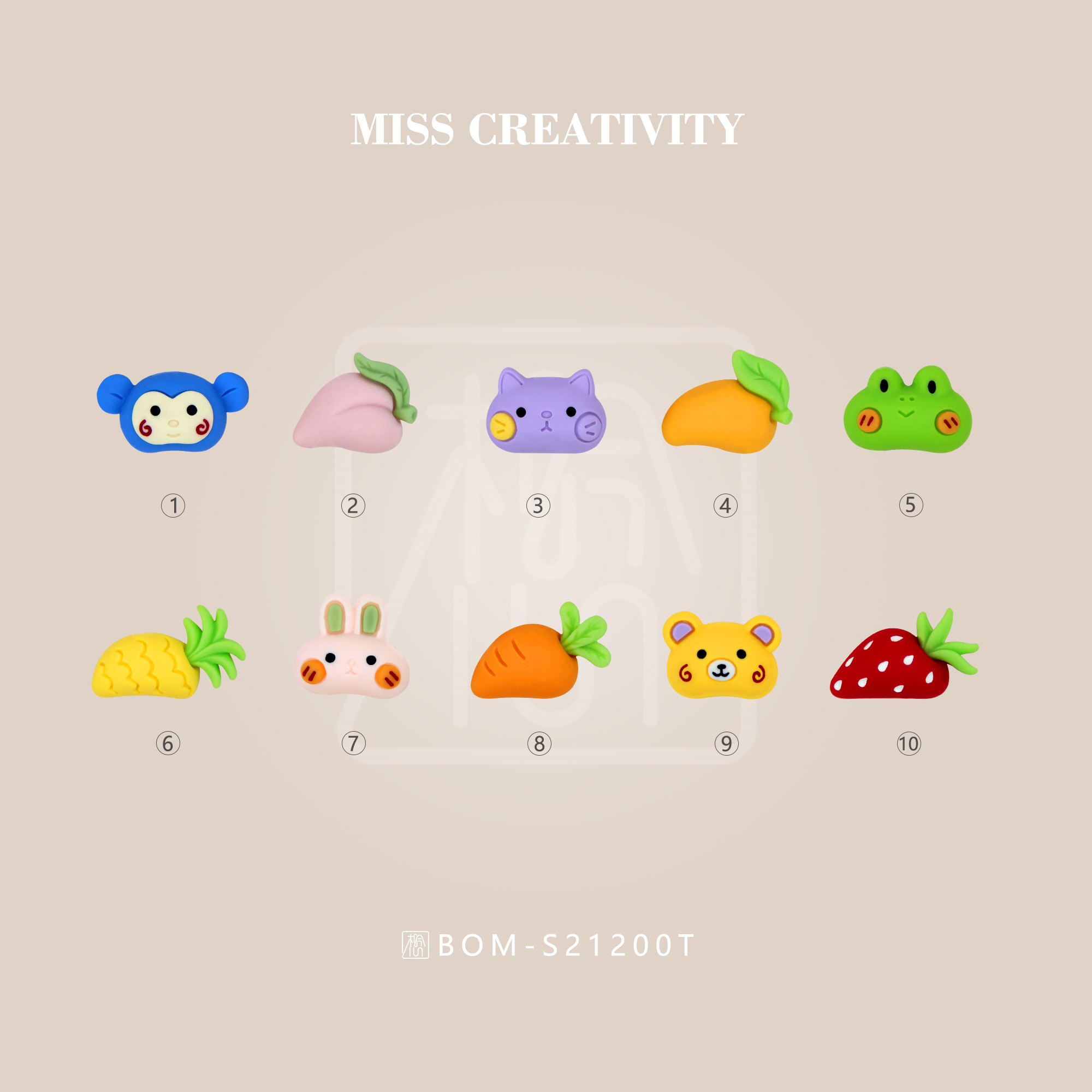 水果树脂工艺品配件想念创意厂家直销DIY手工发绳夹子鞋花手机壳纽扣帽子服装辅料美甲配件冰箱贴头饰车载饰品配件21200详情2