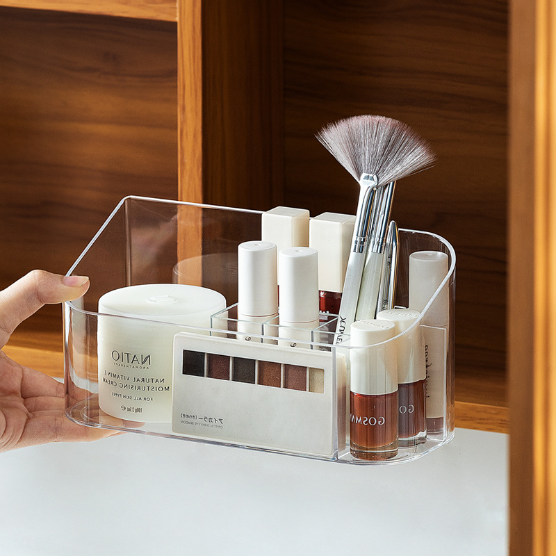 Mirror cabinet makeup storage box