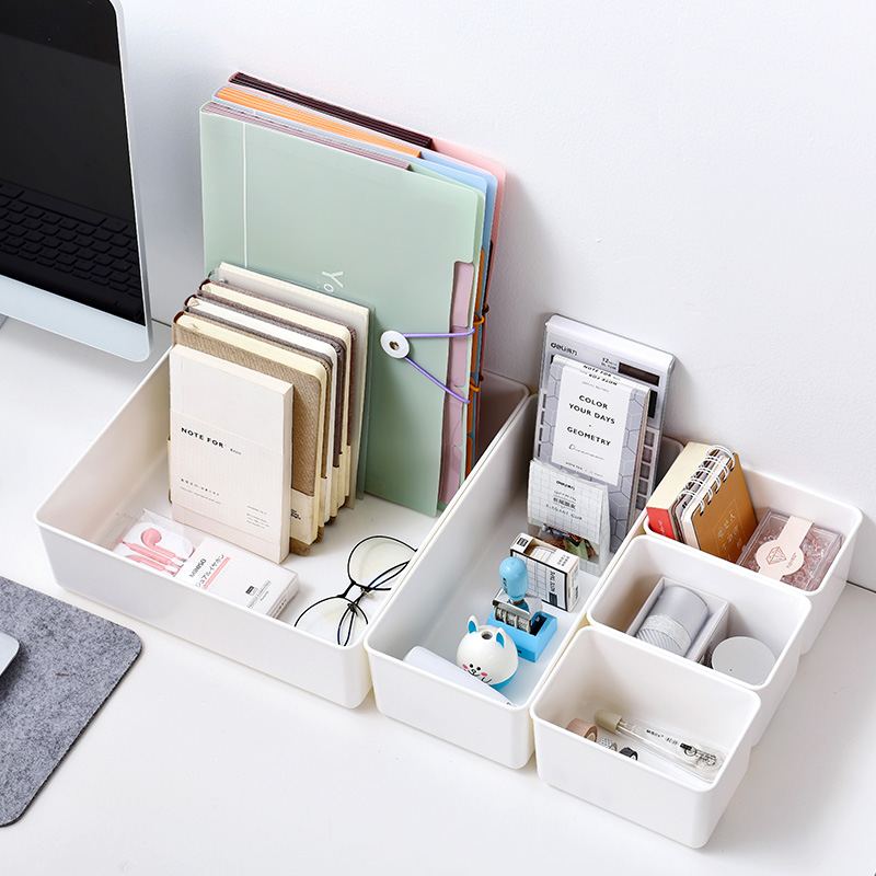 抽屉分隔收纳盒学生宿舍桌面化妆品分格盒子厨房橱柜调料品整理盒详情1