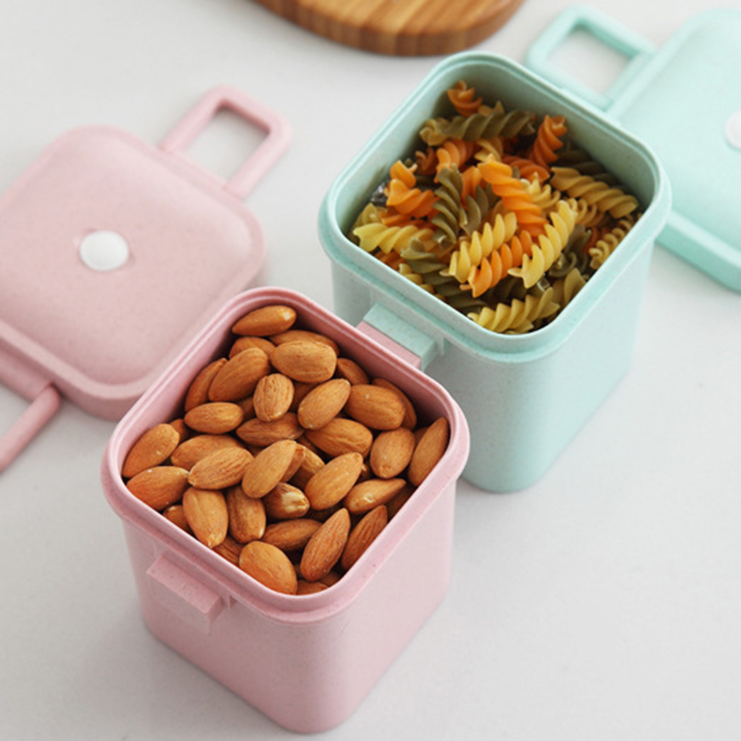 600ml couple plastic wheat soup cup