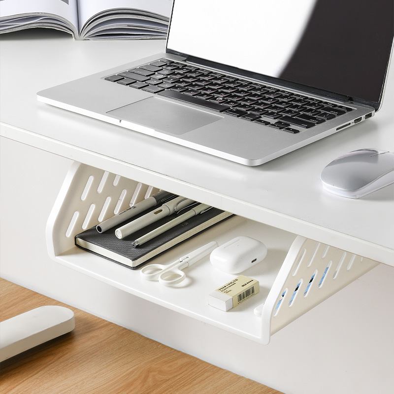 Non-punch hidden under table storage box