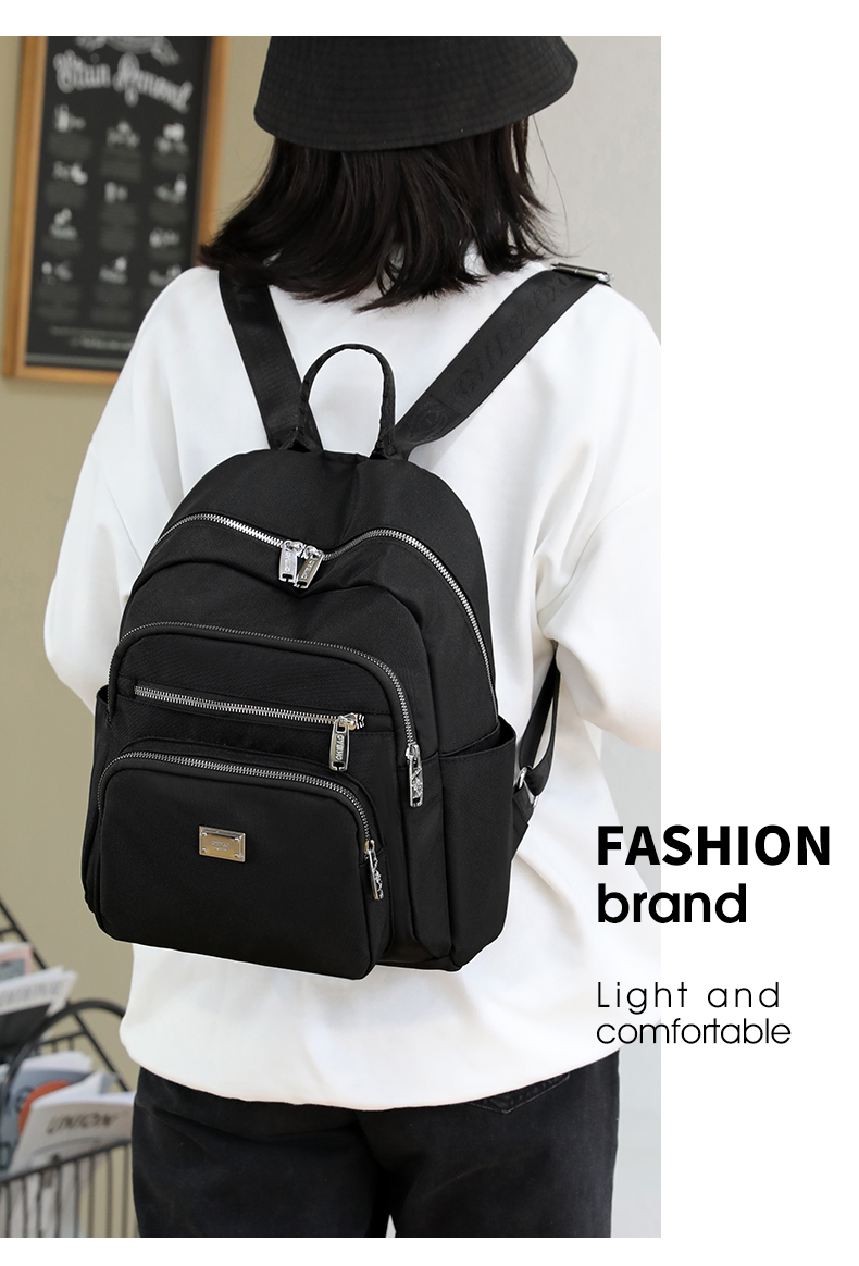 Oxford Cloth backpack for women 2022 New style nylon Mom Bag, Korean version large capacity simple and fashionable travel backpack, casual computer bag pic 3