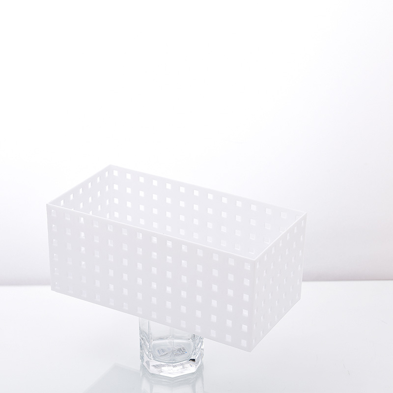 Hollow-out storage basket Cosmetics storage basket Square snack plastic bath basket thumbnail