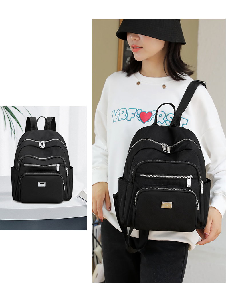 Oxford Cloth backpack for women 2022 New style nylon Mom Bag, Korean version large capacity simple and fashionable travel backpack, casual computer bag pic 6