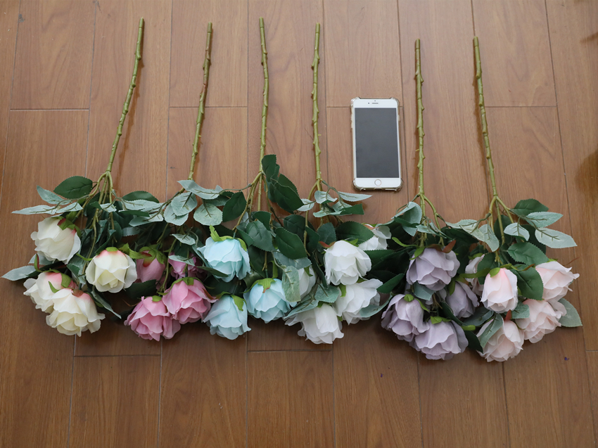 Artificial flower, artificial flower, Imperial Concubine rose, home decoration artificial flower factory direct sales New JM2050 silk fabric rose Imperial Concubine rose pic 8