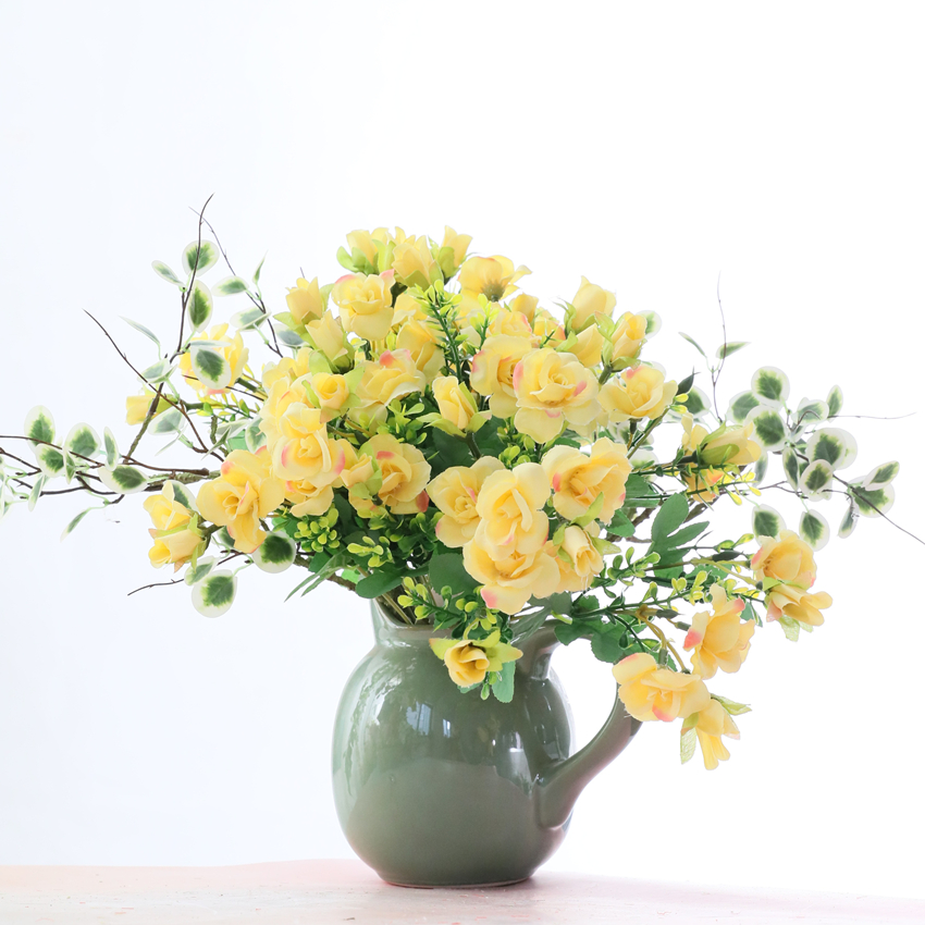 Direct sales and wholesale of 18-head woolen fabric roses for wedding photography and wall decoration. JM0934 rose, rose pic 5