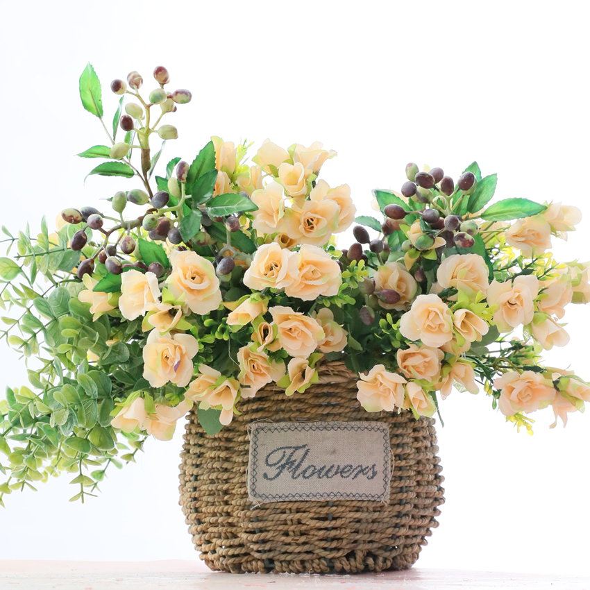 Direct sales and wholesale of 18-head woolen fabric roses for wedding photography and wall decoration. JM0934 rose, rose pic 6