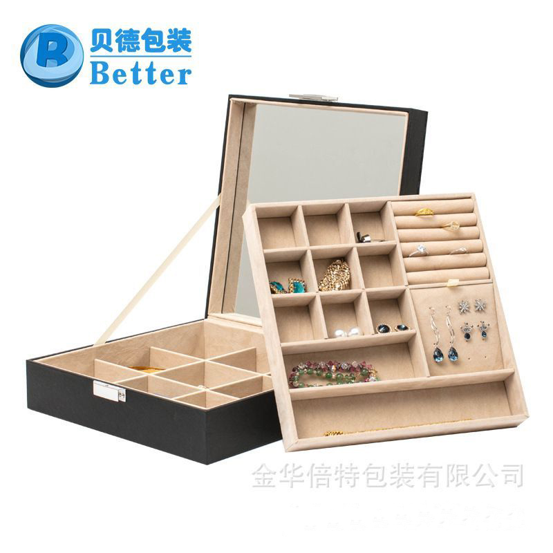 Manufacturers low price promotion jewelry box jewelry storage box earrings necklace box leather ring box jewelry packaging customization thumbnail