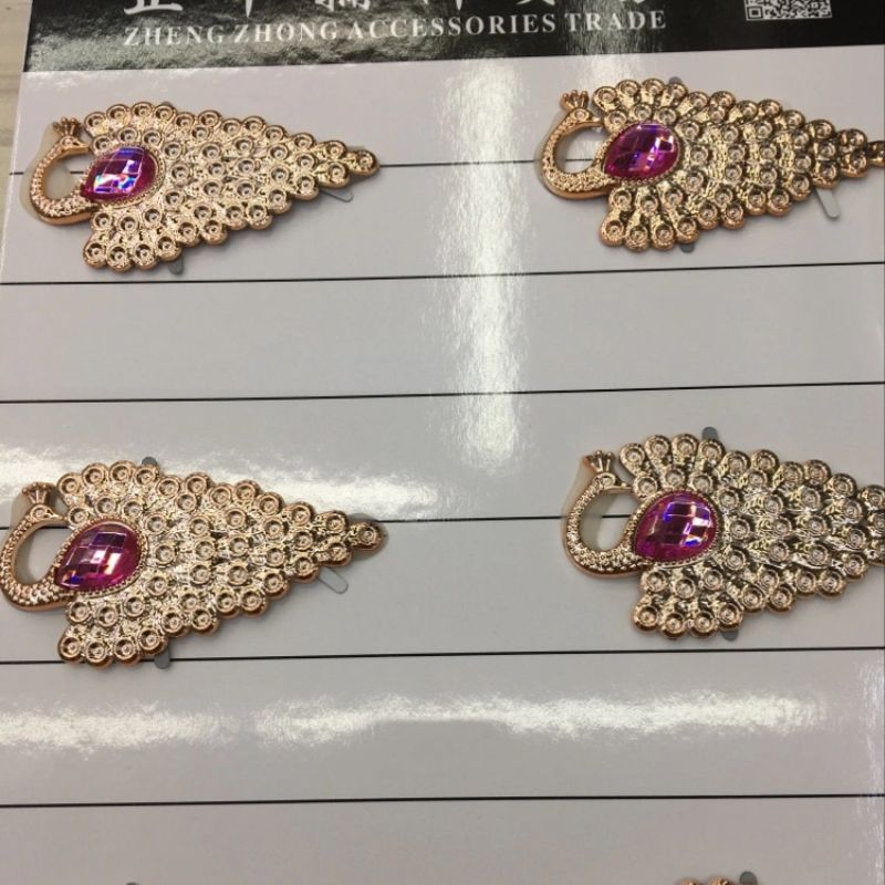 Peacock Single Diamond Buckle Belt Diamond Jewelry Decorative Accessories Irregular Waist Buckle Shoe Buckle Diy Clothing Accessories Specification drawing