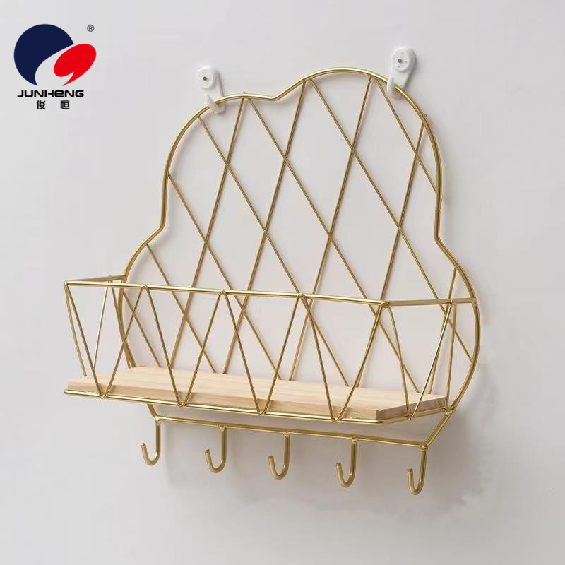 Nordic ironwork door creative shelving, cloud clothes wall-mounted, storage, wall entrance decoration, key hook Application Scenario
