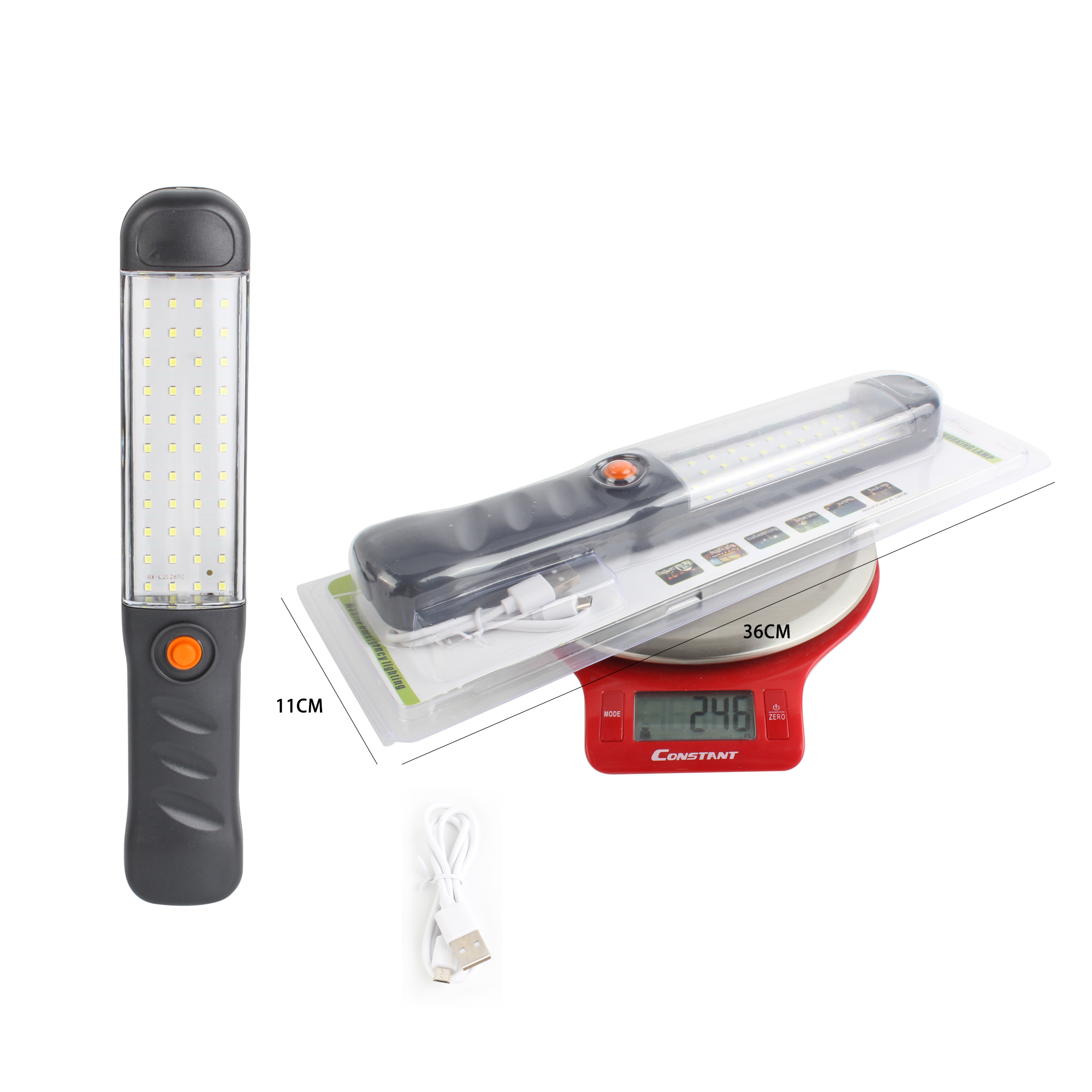 USB charging magnetic emergency light, handheld auto repair work light, ultra-bright outdoor lighting, emergency camping light Specification image