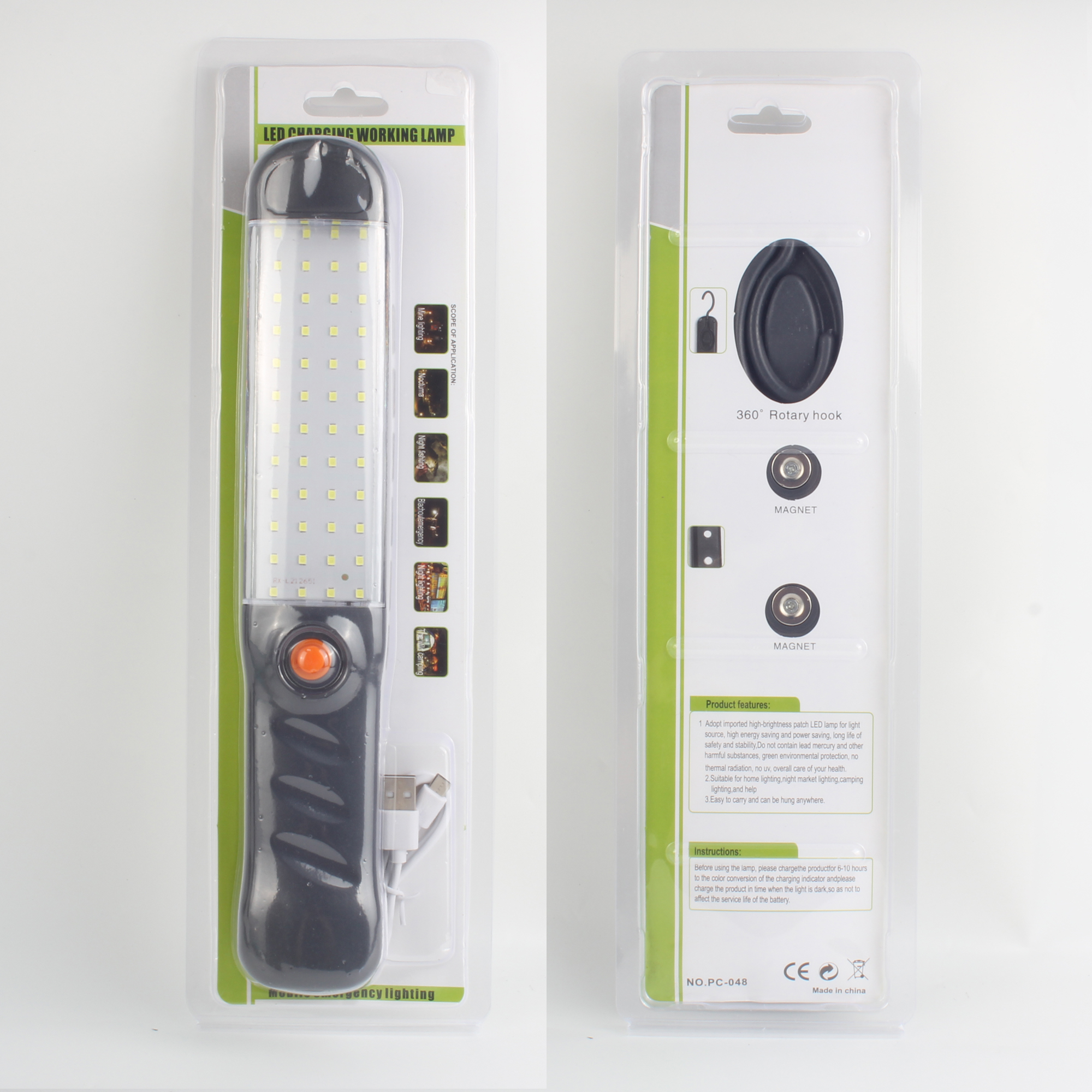 USB charging magnetic emergency light, handheld auto repair work light, ultra-bright outdoor lighting, emergency camping light Application Scenario