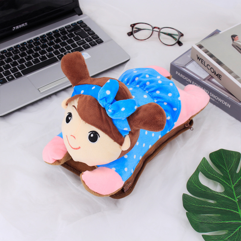 Plush waist warm hot water bag