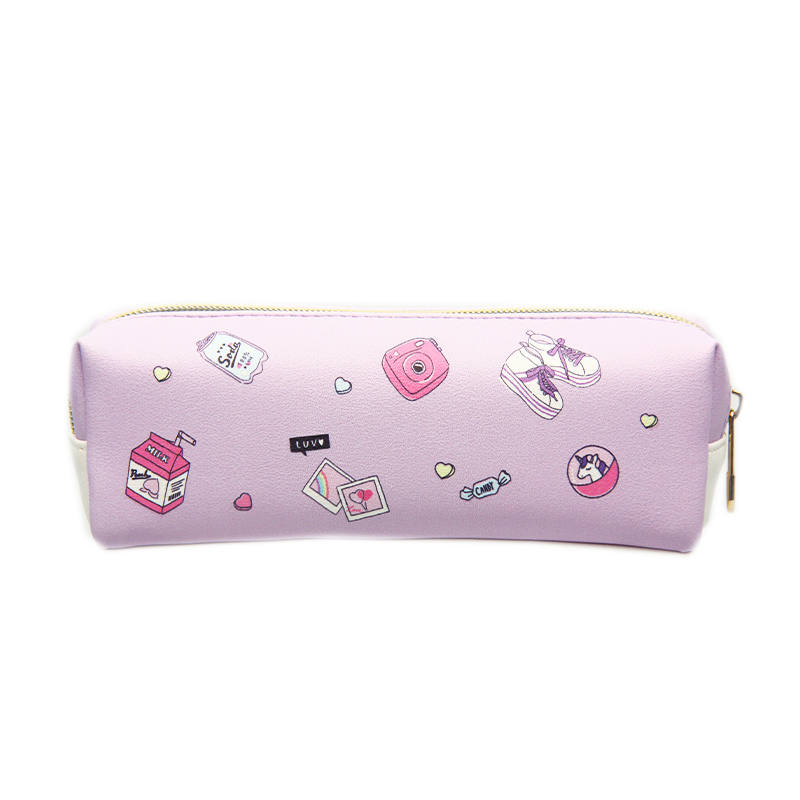 253908 Single zipper square small fresh pen bag Item Picture
