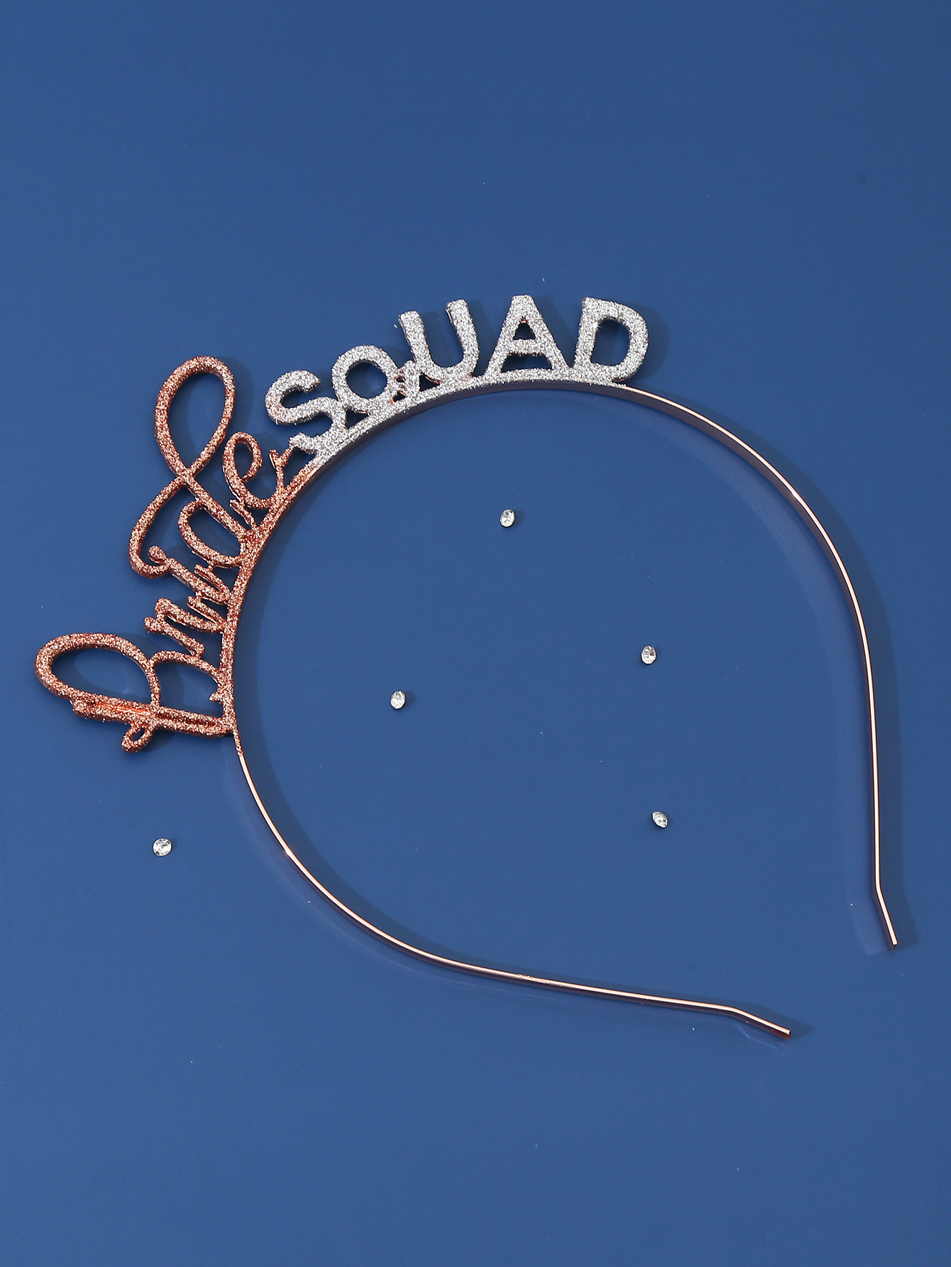Bride Squad Zinc Alloy Glitter Gold Onion Powder English Letters Bridal Band Wedding Party Hair Accessories Application Scenario