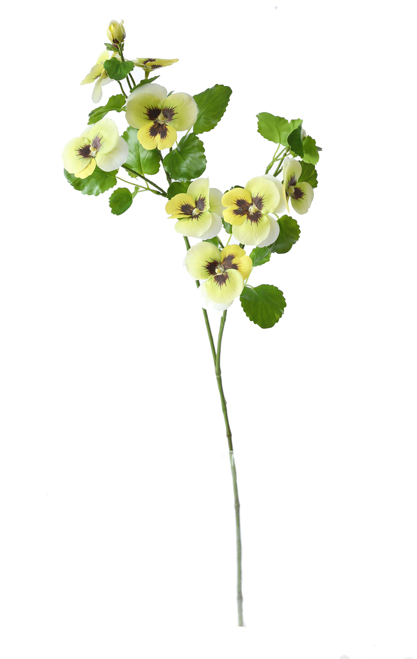 Artificial flower 3D adhesive tape pansy artificial flower long branch countertop flower home decoration model room arrangement Cat face flower PG8093 Pansy pic 6