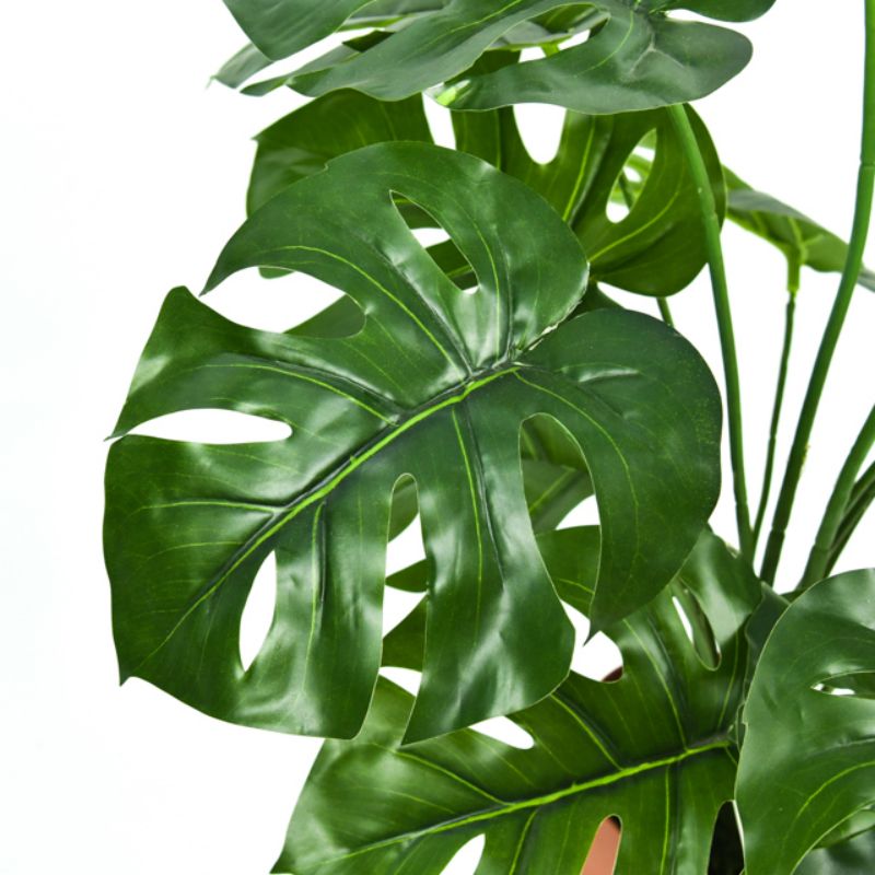 Single plant simulation large green plant potted decoration fake flower family commercial landing decoration simulation plant details Picture