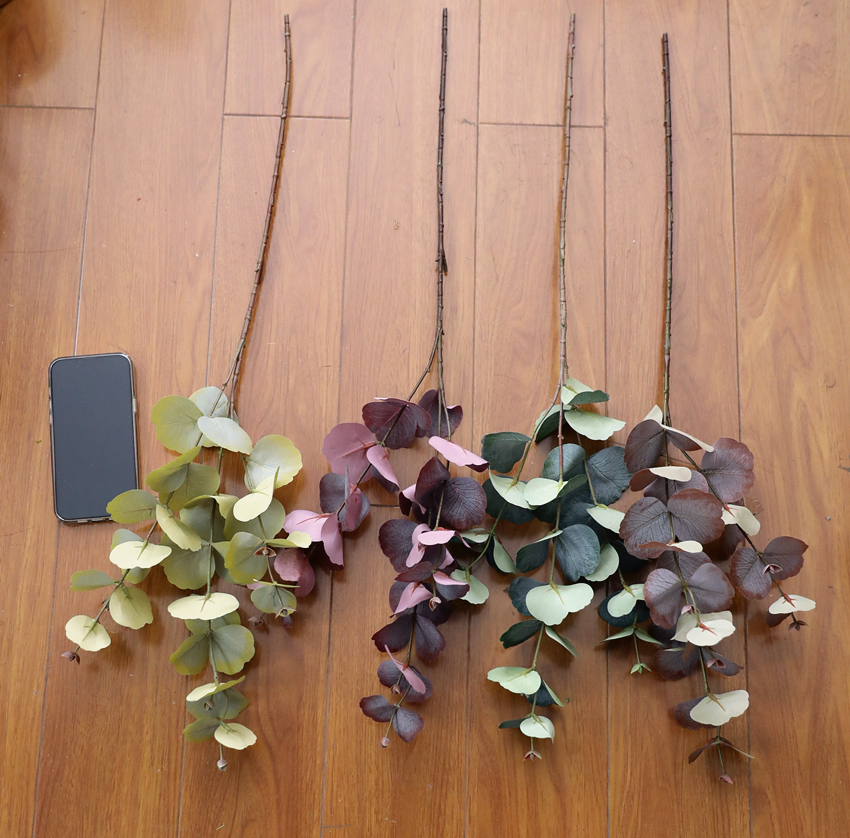 仿真花假花植物金钱叶家居装饰人造花元宝尤加利3叉叶 JX194 金钱叶 元宝尤加利叶详情8