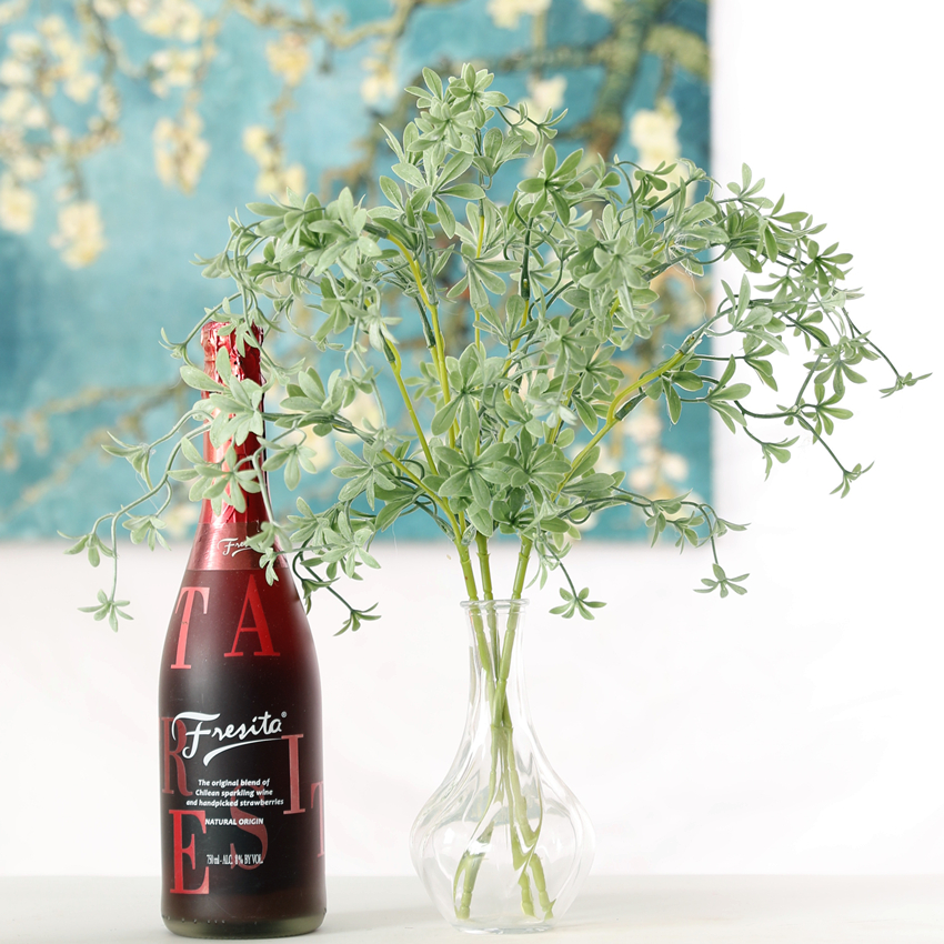Simulated plant, soft rubber orchid, Lala vine, artificial flower, six-leaf nettle, home and wedding decoration accessories, three-pronged JM2221 pic 1