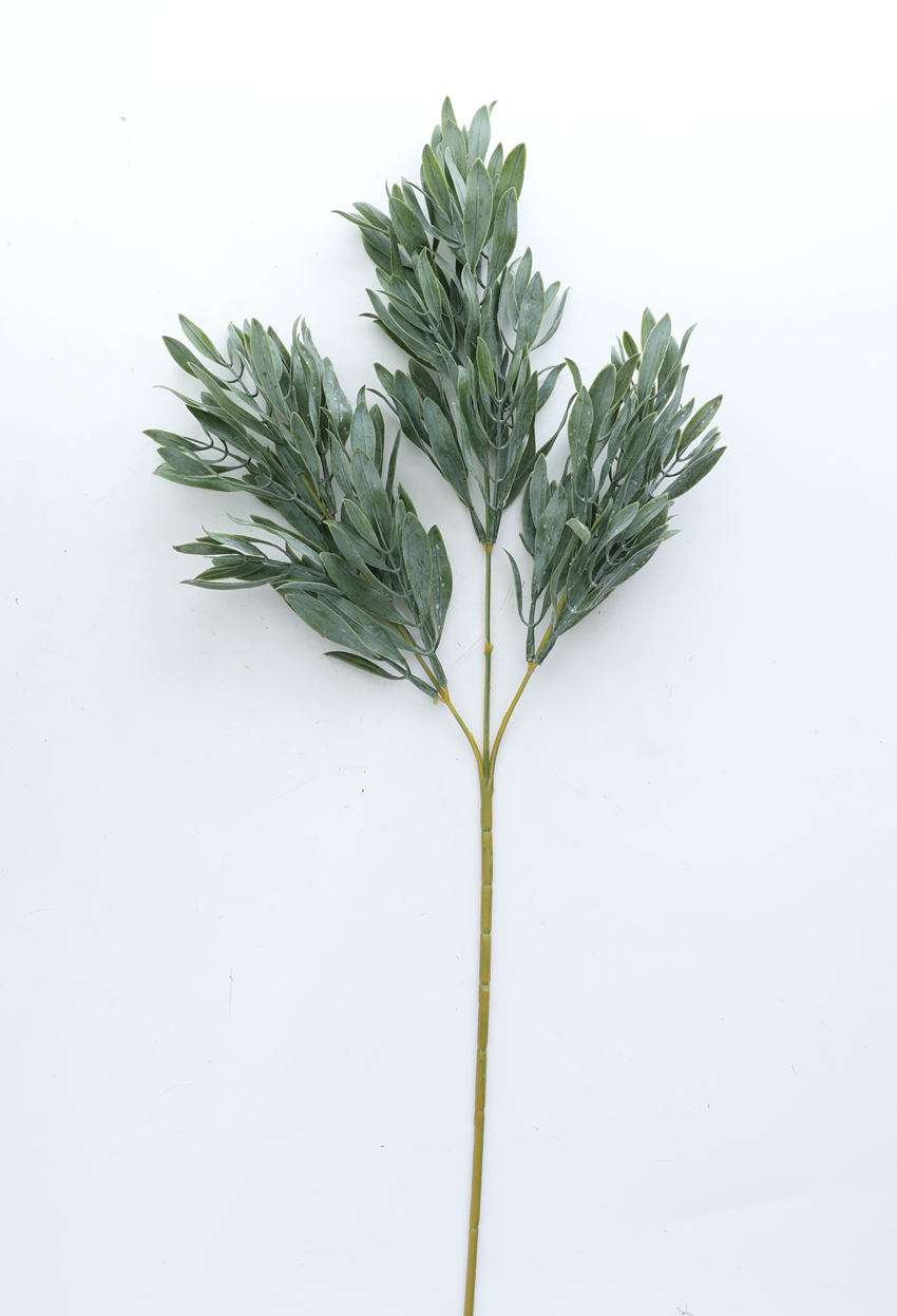 Artificial plant soft rubber olive leaf artificial flower green leaf prop home decoration wedding arrangement tree planting powder soft leaf JM2130 pic 3