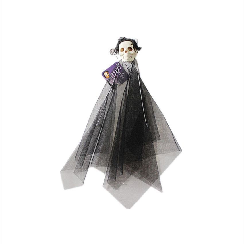 Manufacturers direct Halloween decoration props Halloween venue layout atmosphere layout black skeleton hanging ghost pendant thumbnail