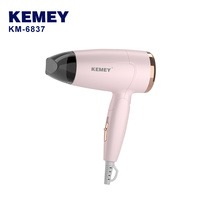 Cross-border manufacturers direct supply hair dryer Kemei KM-6837 mini portable folding home mini hair dryer