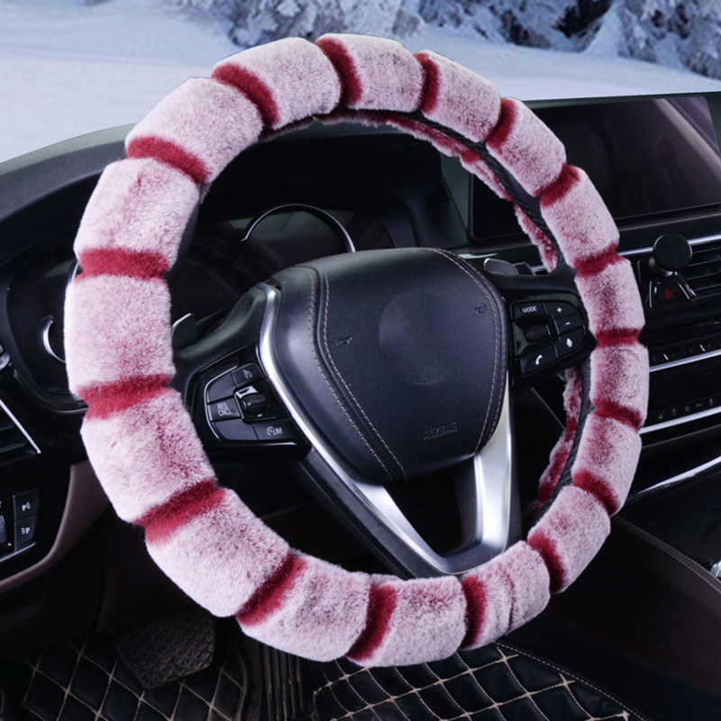 Car steering wheel cover winter warm plush gradient steering wheel cover universal steering wheel cover QW154 car decoration thumbnail