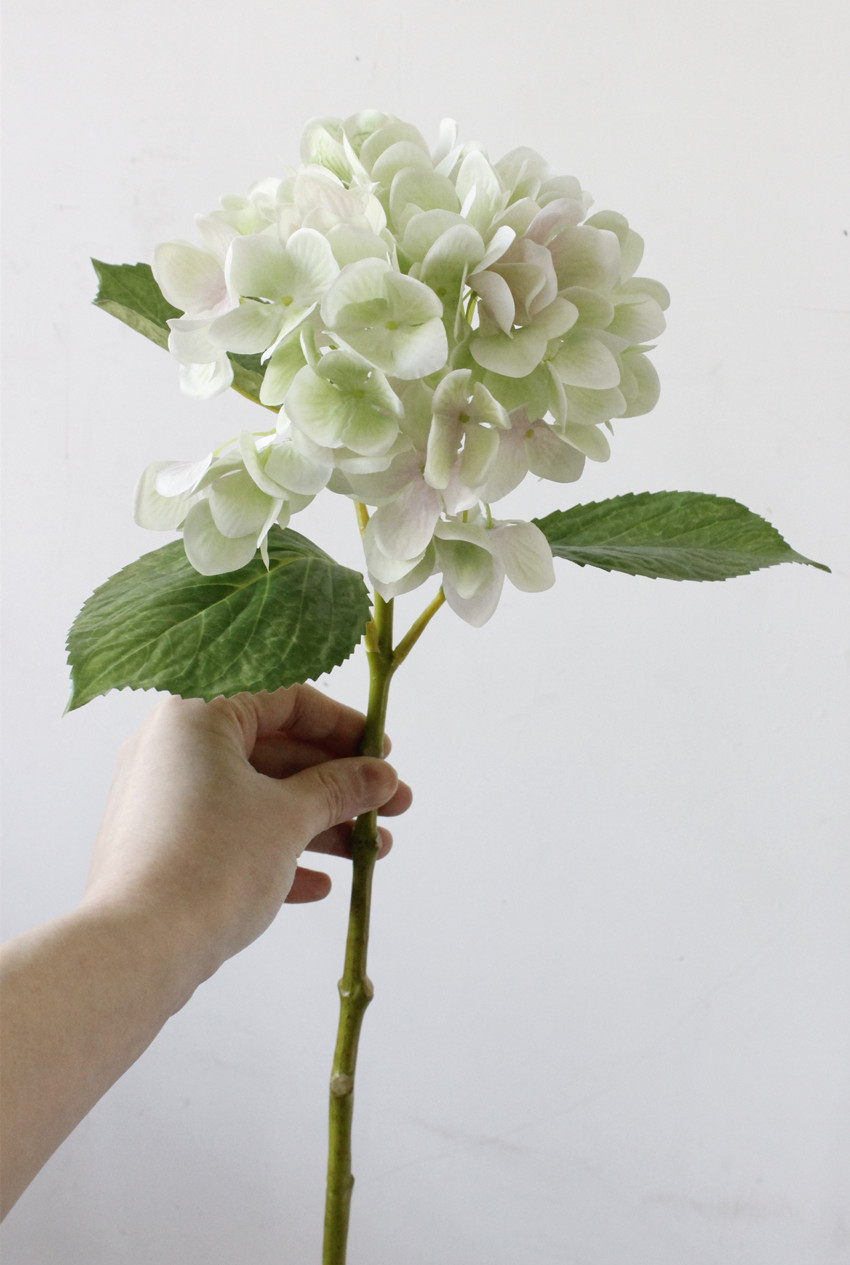 New 3D color hydrangea artificial flower, mid-to-high-end artificial flower, wedding hydrangea flower arrangement, home decoration, 3-leaf silk flower L1700 pic 4