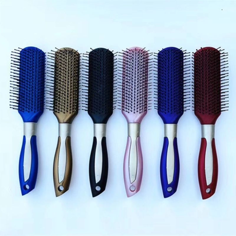 6886-074气垫梳按摩梳子多用途简约居家美发梳子尖尾密齿宽详情3