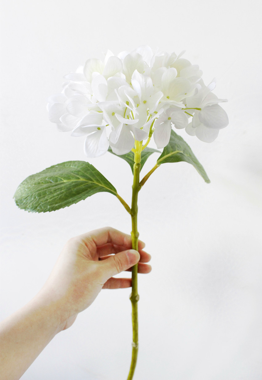 New 3D color hydrangea artificial flower, mid-to-high-end artificial flower, wedding hydrangea flower arrangement, home decoration, 3-leaf silk flower L1700 pic 7