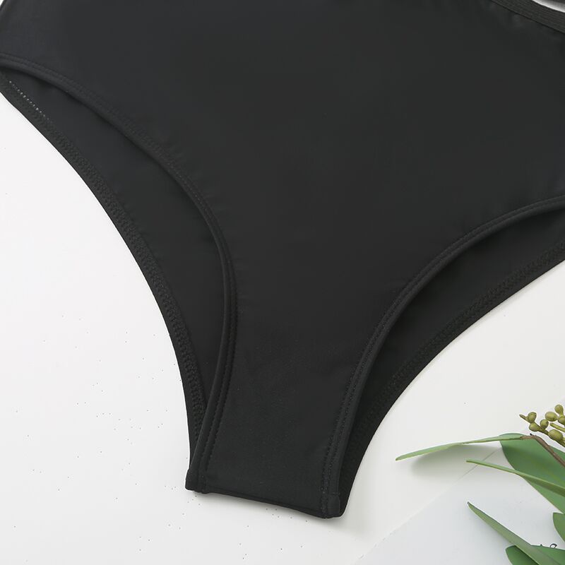 2022 New Amazon Cross-Border One-Piece Swimsuit Female Sense European And American High-Waisted Bikini Solid Color Swimsuit Bikini Manufacturers Wholesale Application Scenario